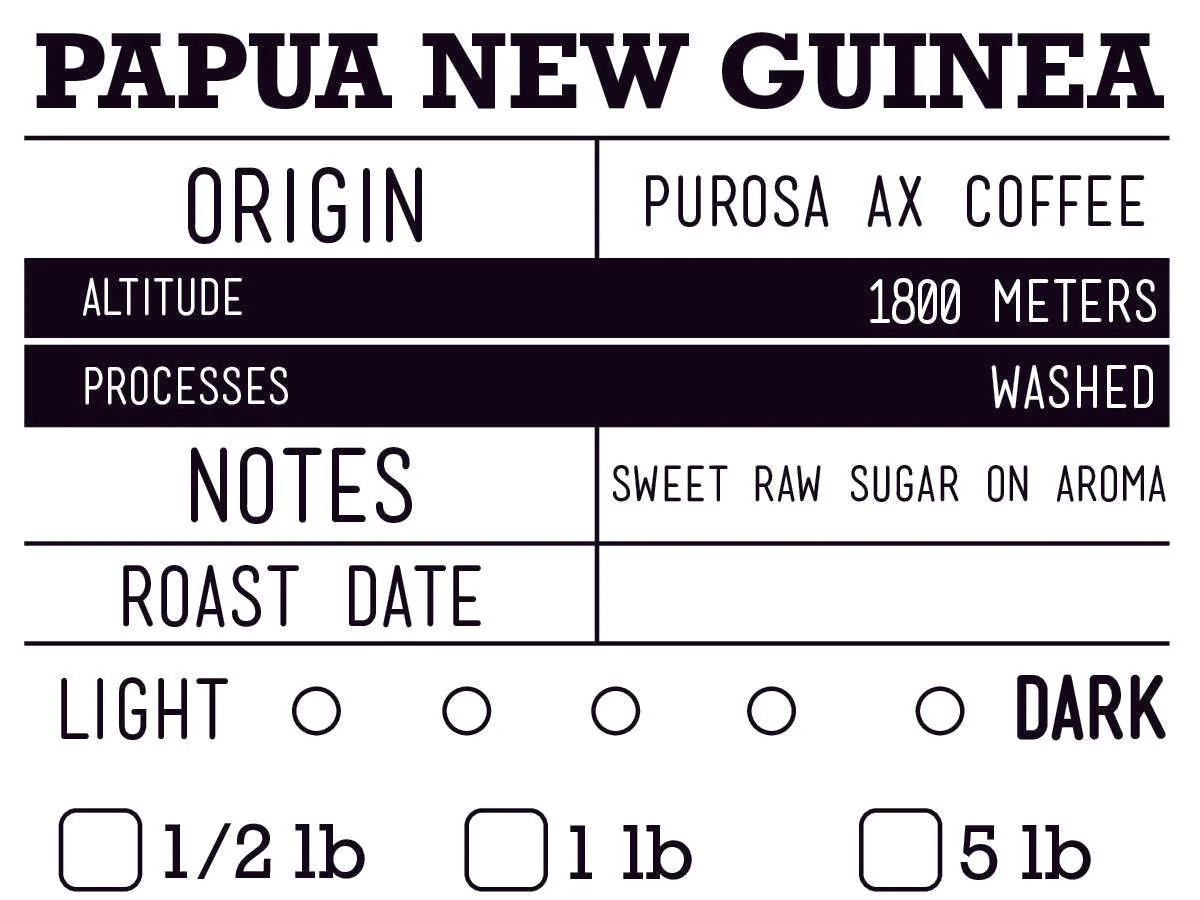 papua new guinea purose ax coffee by lobos coffee roasters