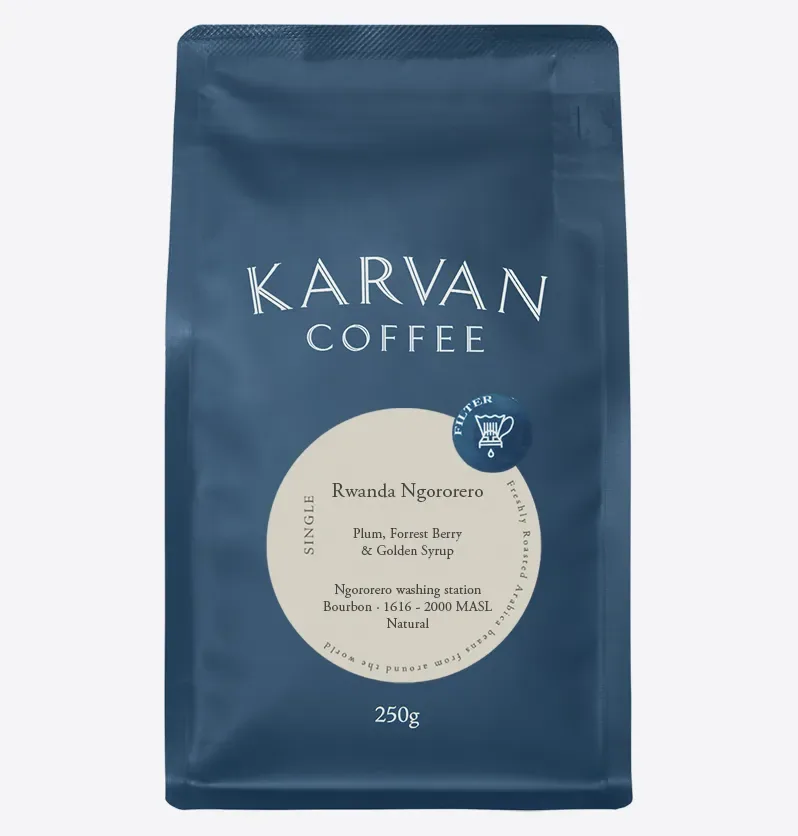 rwanda ngororero | filter coffee by leaf bean machine