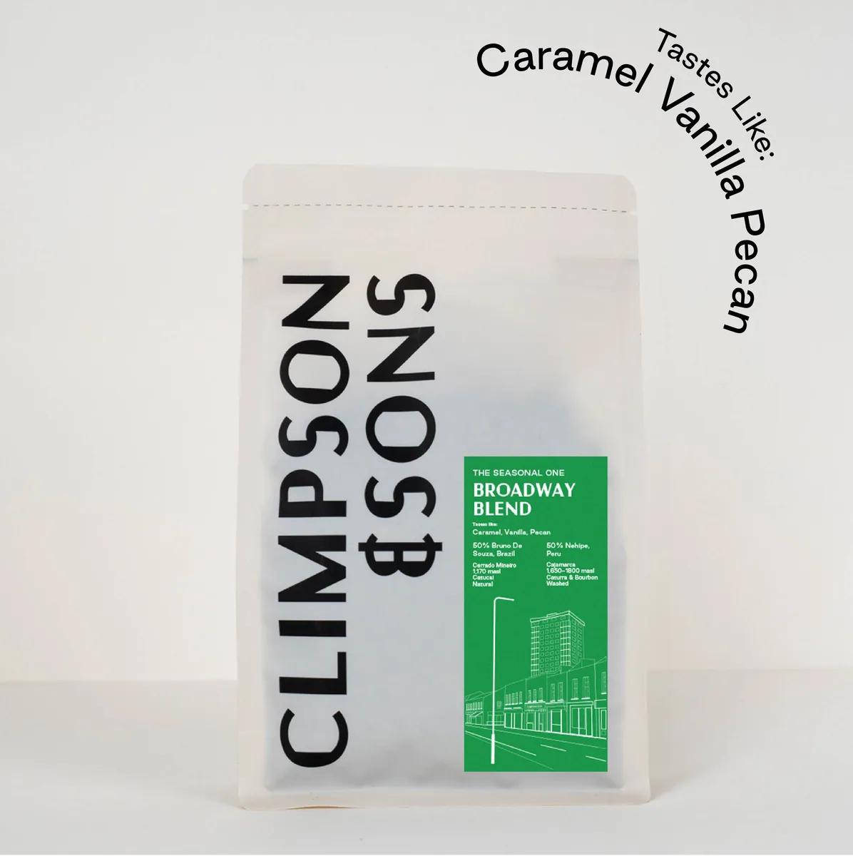 broadway blend: brazil & peru coffee by climpson & sons café