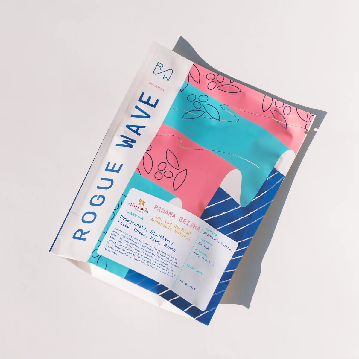 panama - abu geisha gn-3330 | double phased anaerobic natural - 100g - archived coffee by rogue wave coffee