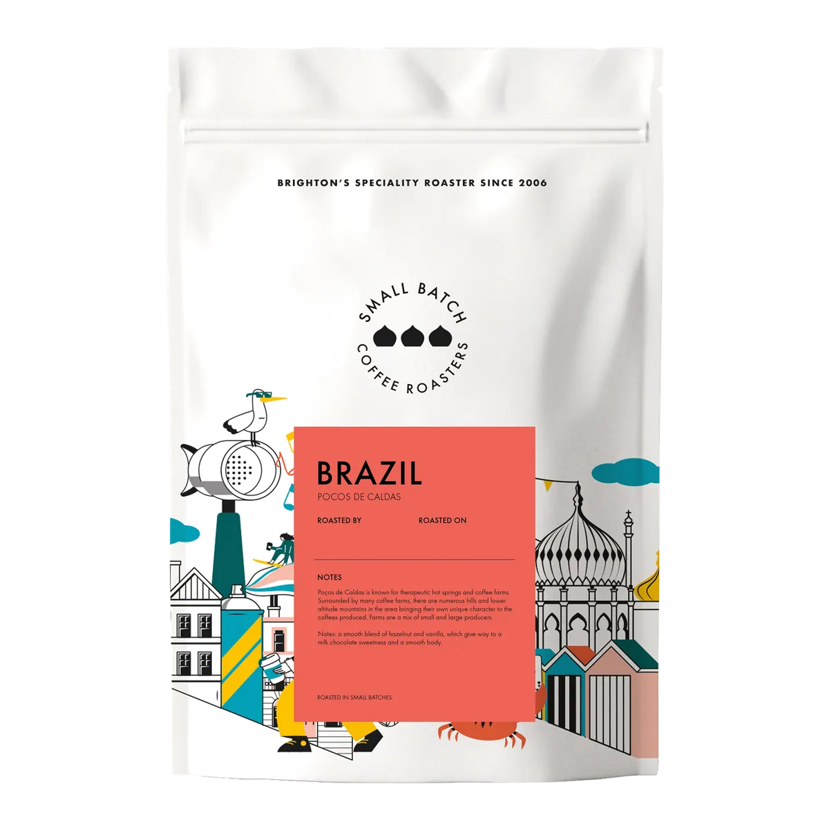 brazil pocos de caldas 250g coffee by small batch coffee roasters - roastery & cafe