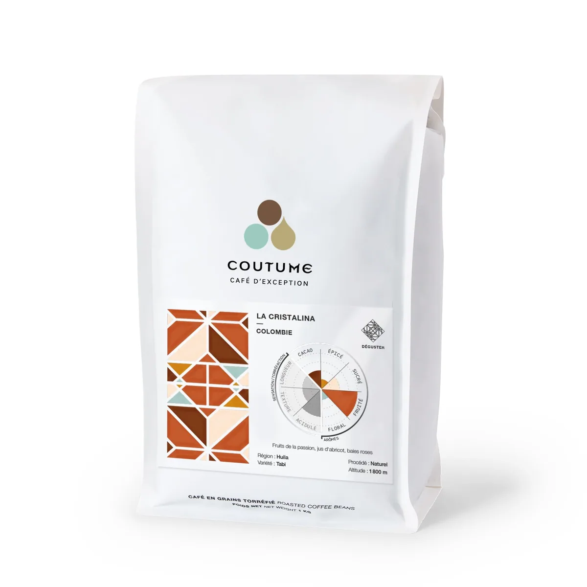 café colombie la cristalina 1kg coffee by coutume centre commercial parly 2 | torréfacteur | coffee shop | brunch