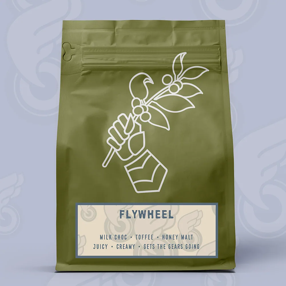 flywheel blend coffee by cavalier coffee roasters & cafe