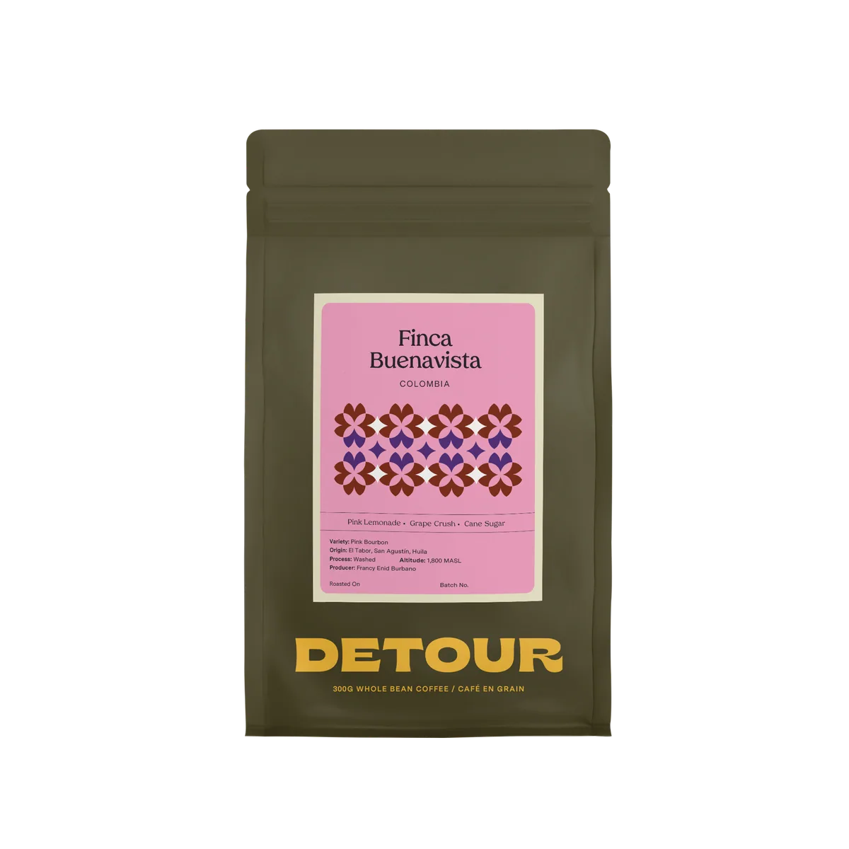 colombia finca buenavista pink bourbon - colombia coffee by detour coffee roasters