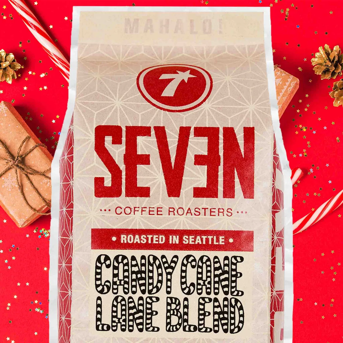 candy cane lane holiday blend coffee by seven coffee roasters market & cafe