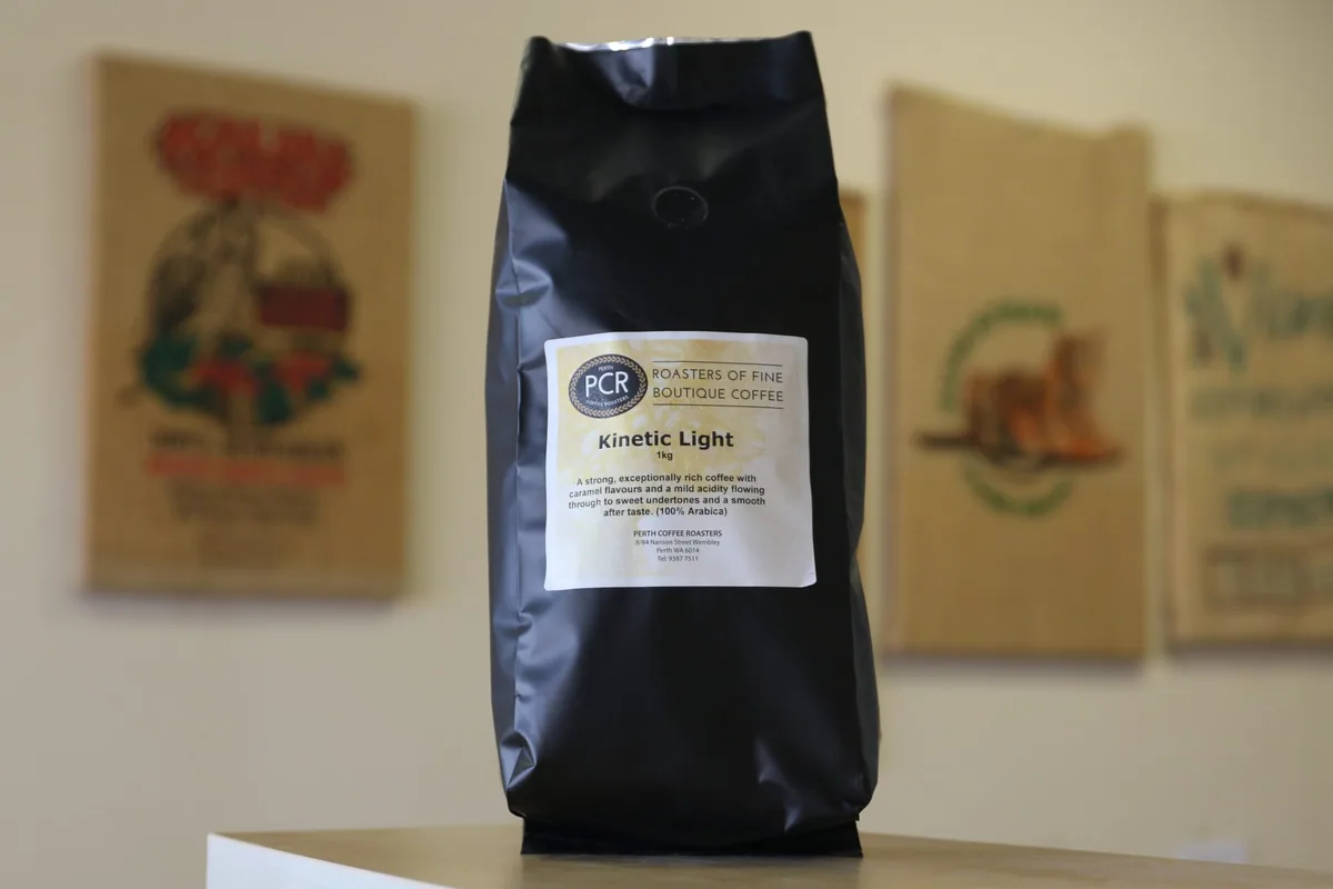kinetic light 1kg beans coffee by perth coffee roasters