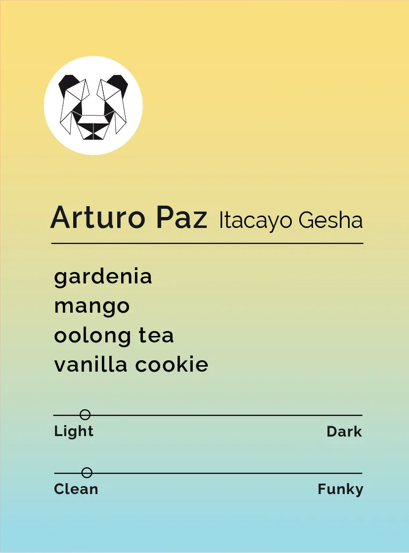 arturo paz - itacayo gesha - honduras coffee by black & white coffee roasters