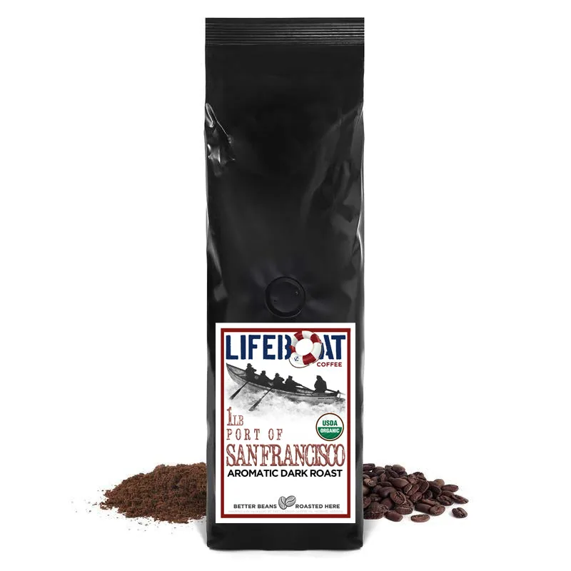 5lb port of san francisco - aromatic amazement! coffee by lifeboat coffee co