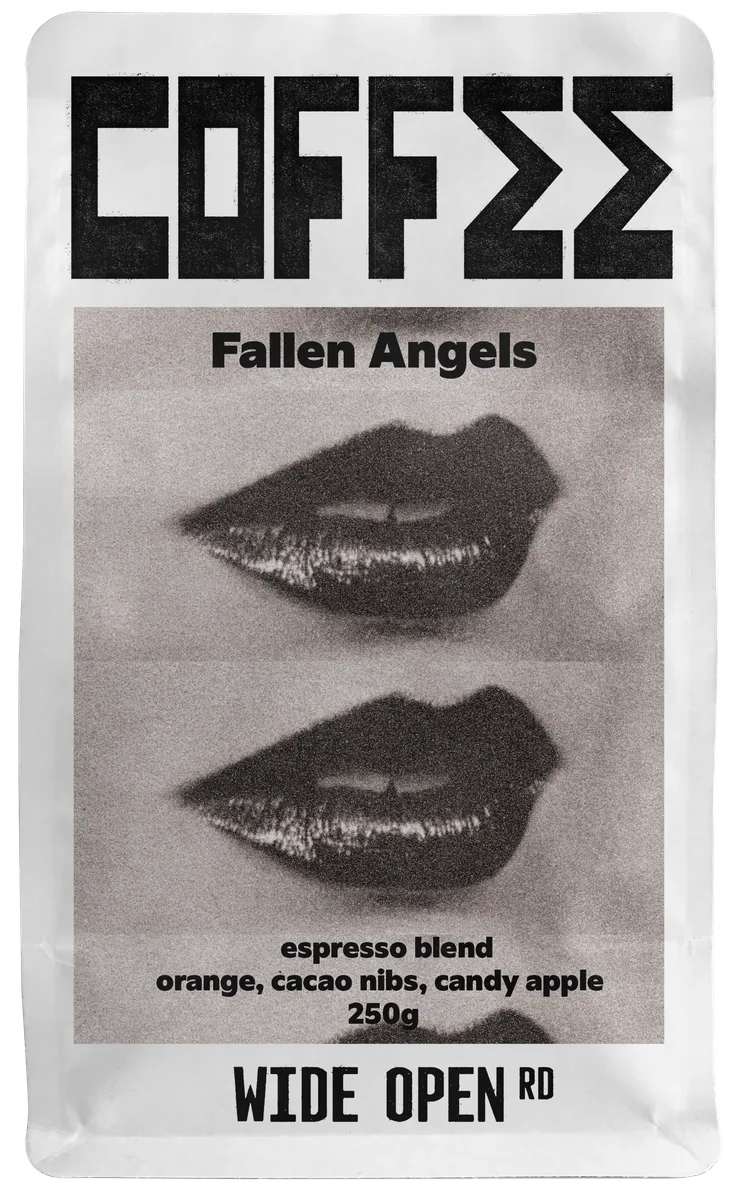 fallen angels espresso blend coffee by wide open road coffee roasters