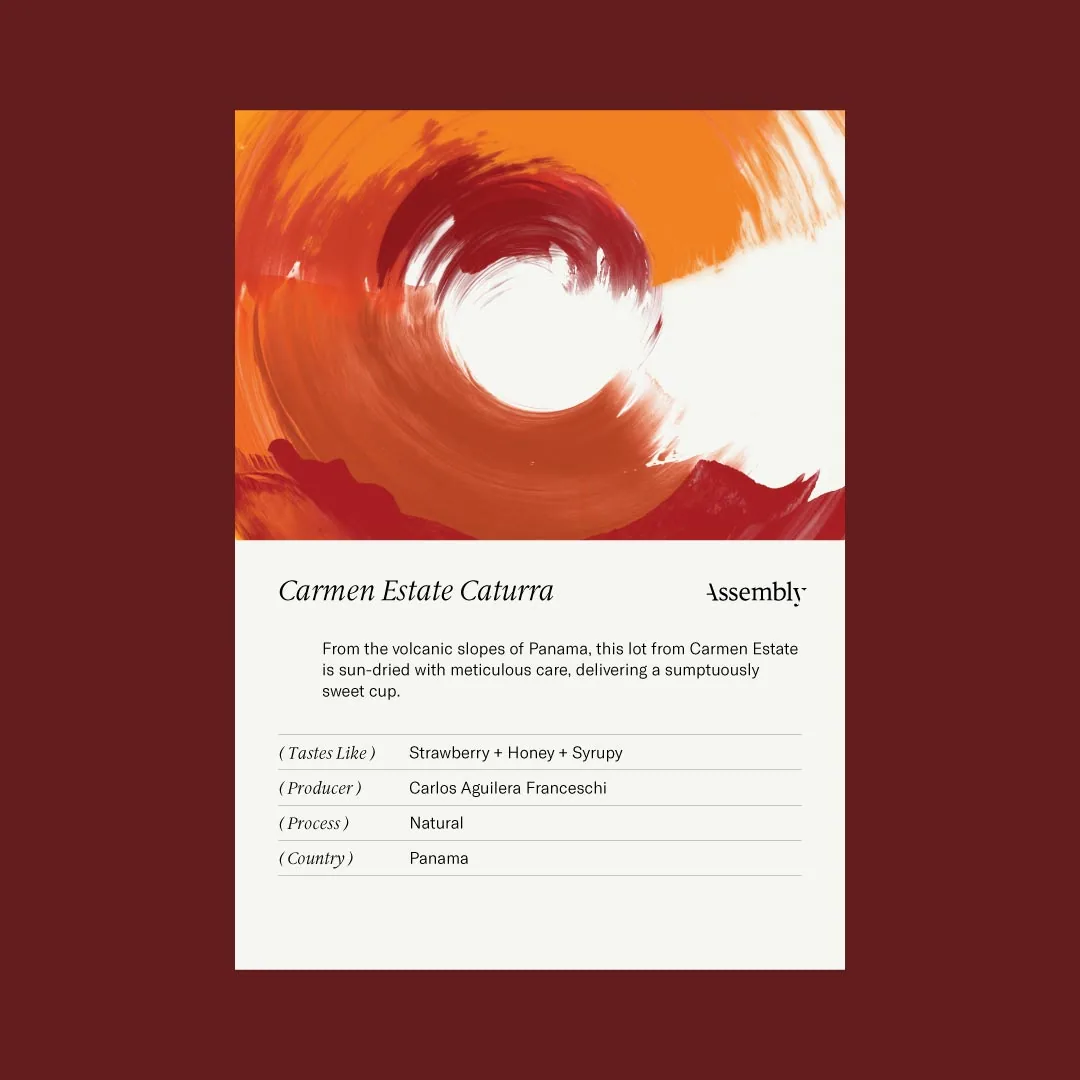 panama — carmen estate caturra taste card coffee by assembly coffee london