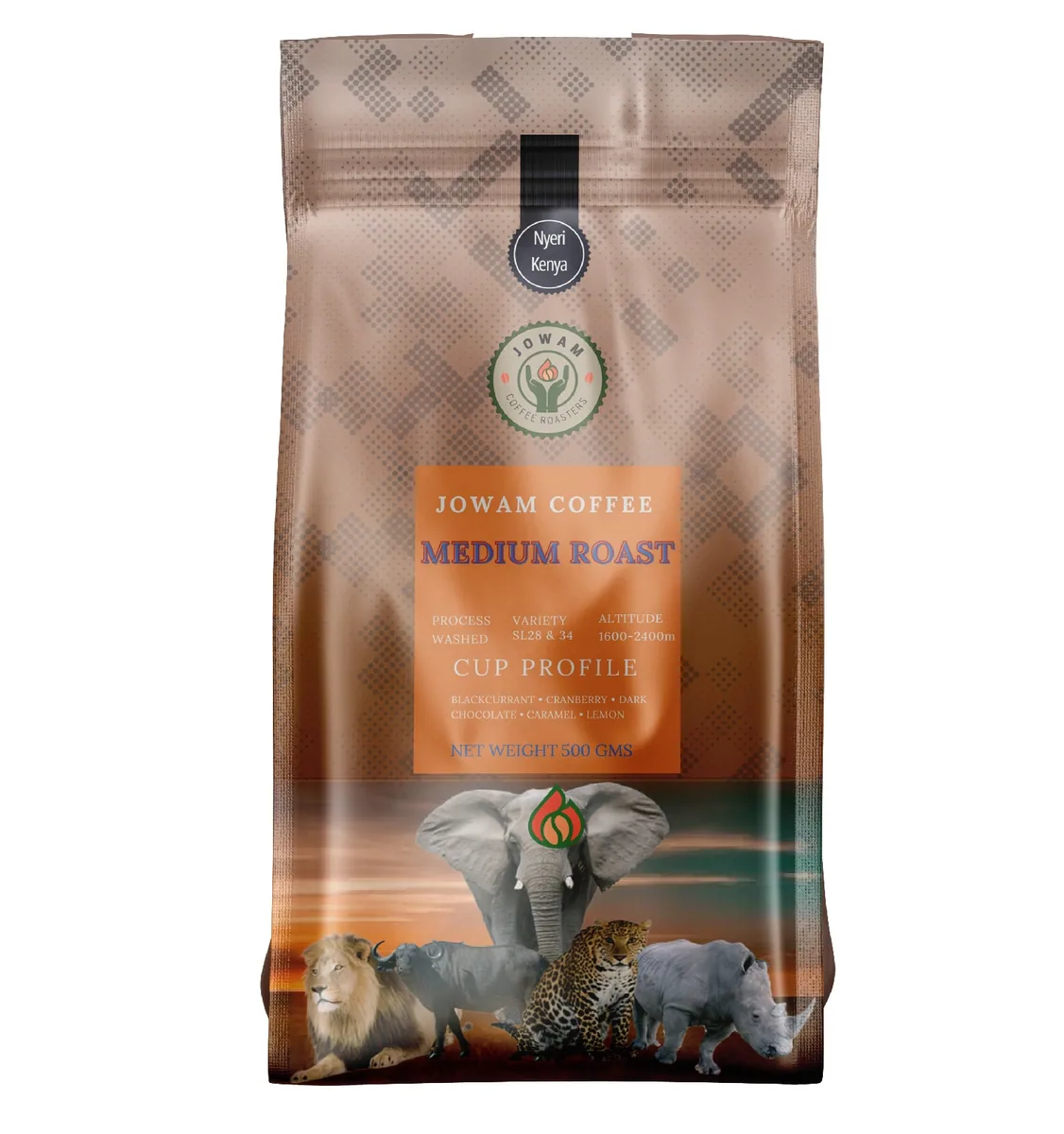 nyeri medium roast – 500g - kenya coffee by jowam coffee roasters