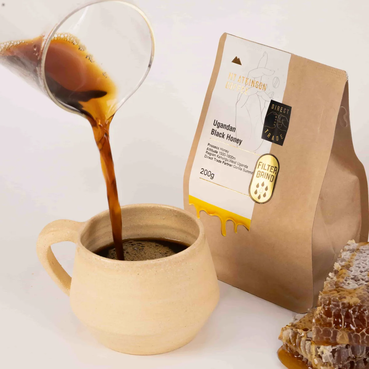 ugandan black honey coffee by mt atkinson coffee