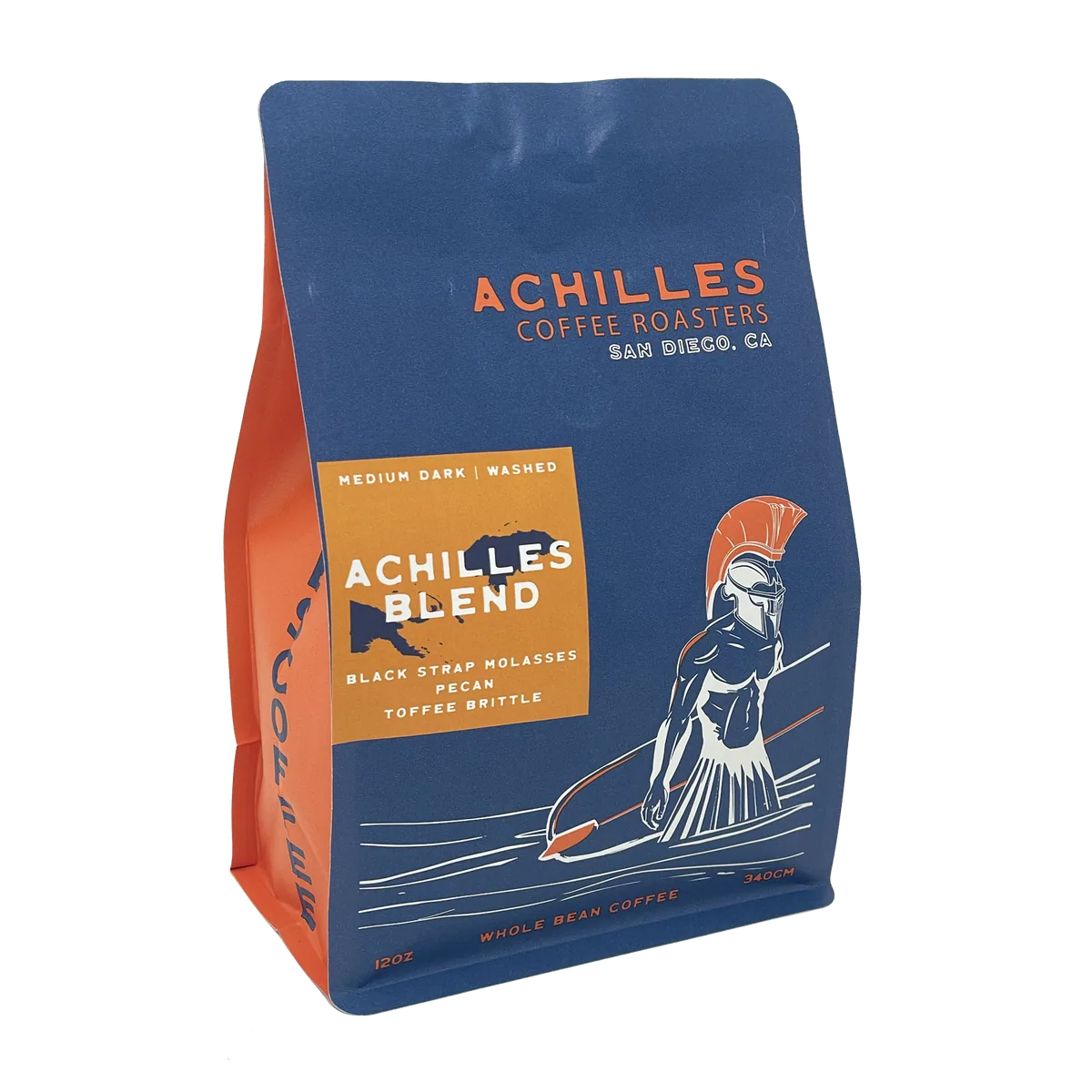 achilles blend of medium and dark roast coffee coffee by achilles coffee solana beach