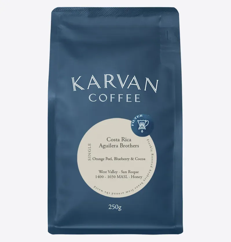 costa rica aguilera brothers | filter coffee by leaf bean machine