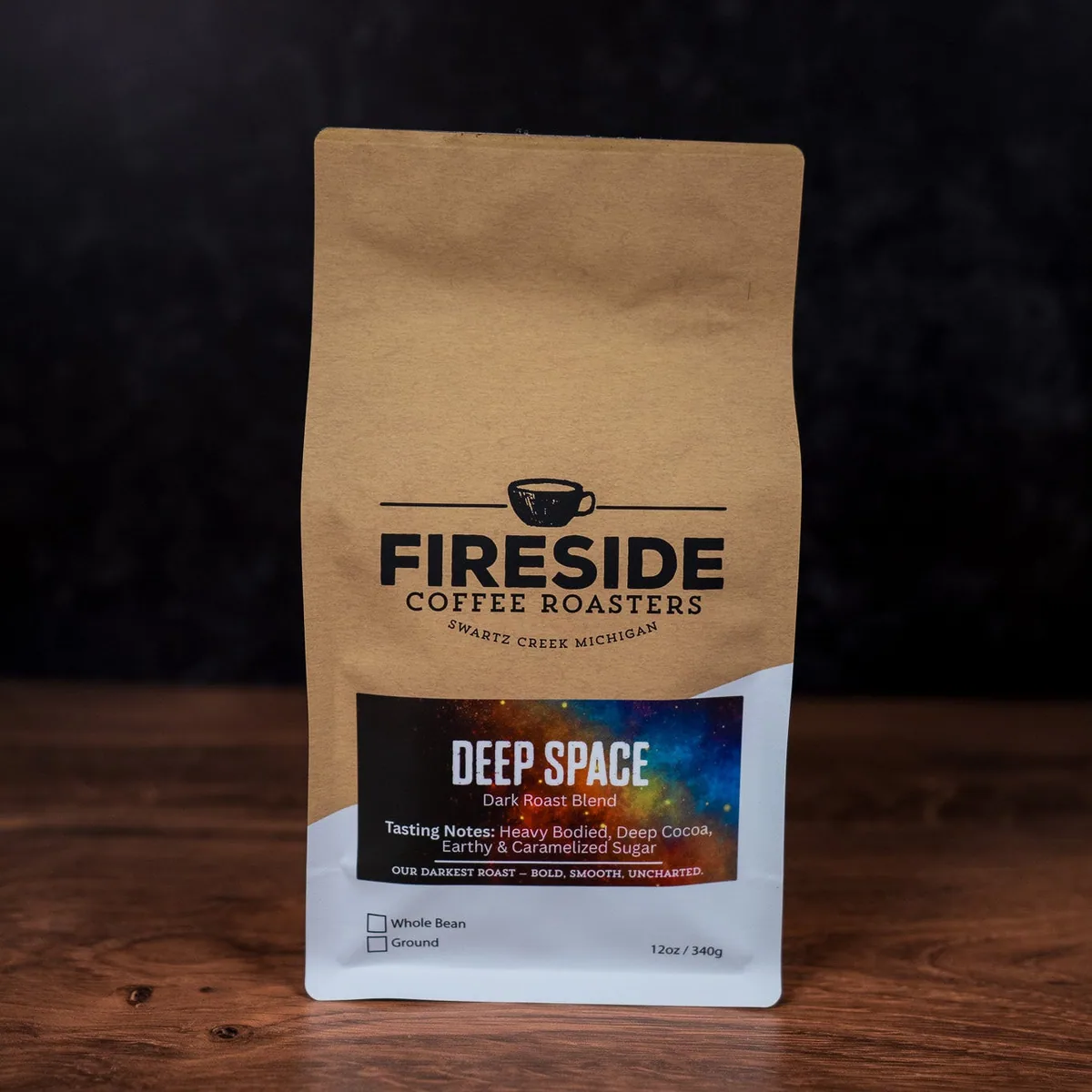 deep space - dark roast coffee coffee by fireside coffee co