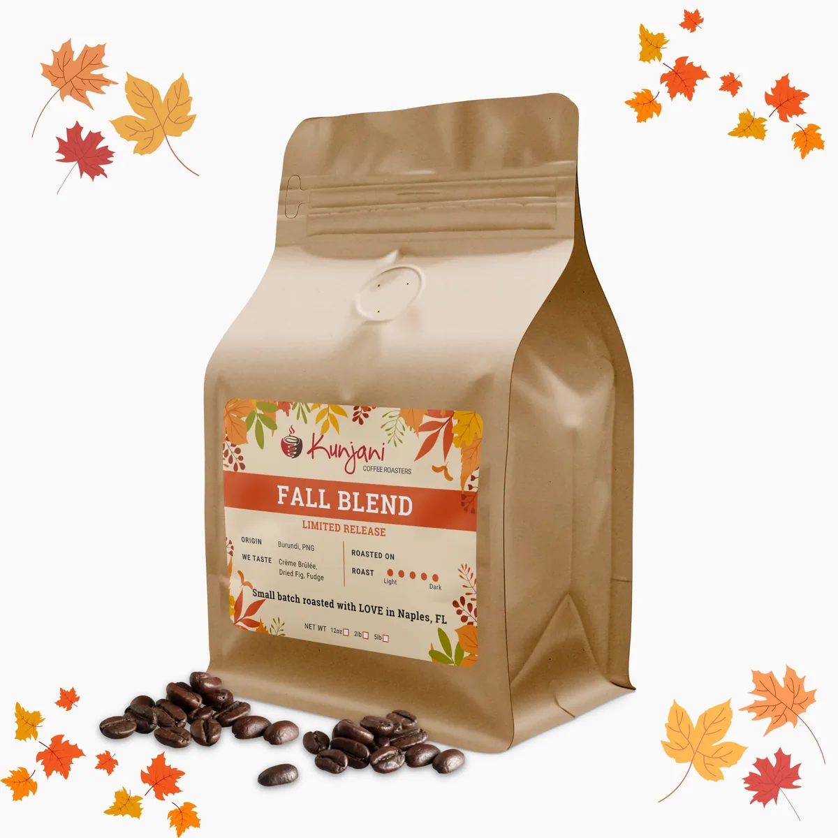 fall blend coffee by kunjani craft coffee & gallery