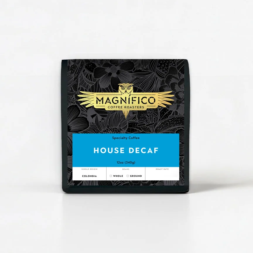 house decaf coffee by magnífico coffee roasters & coffee shop