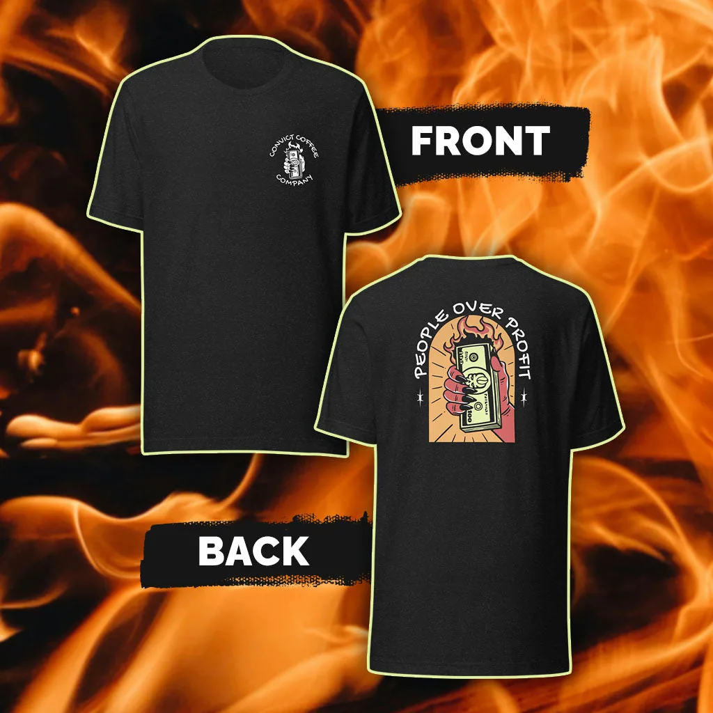 people over profit tee coffee by convict coffee company