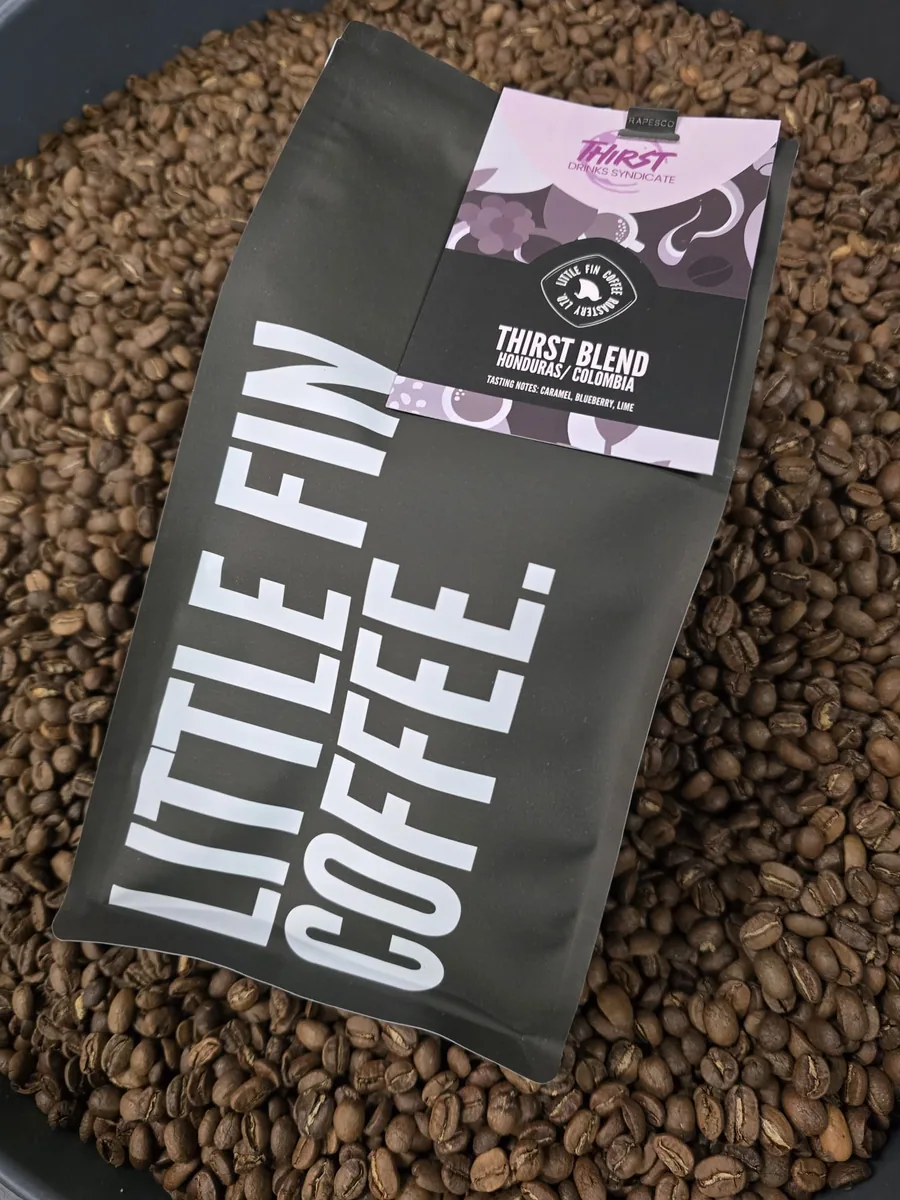 wholesale coffee - thirst blend coffee by little fin coffee roastery ltd