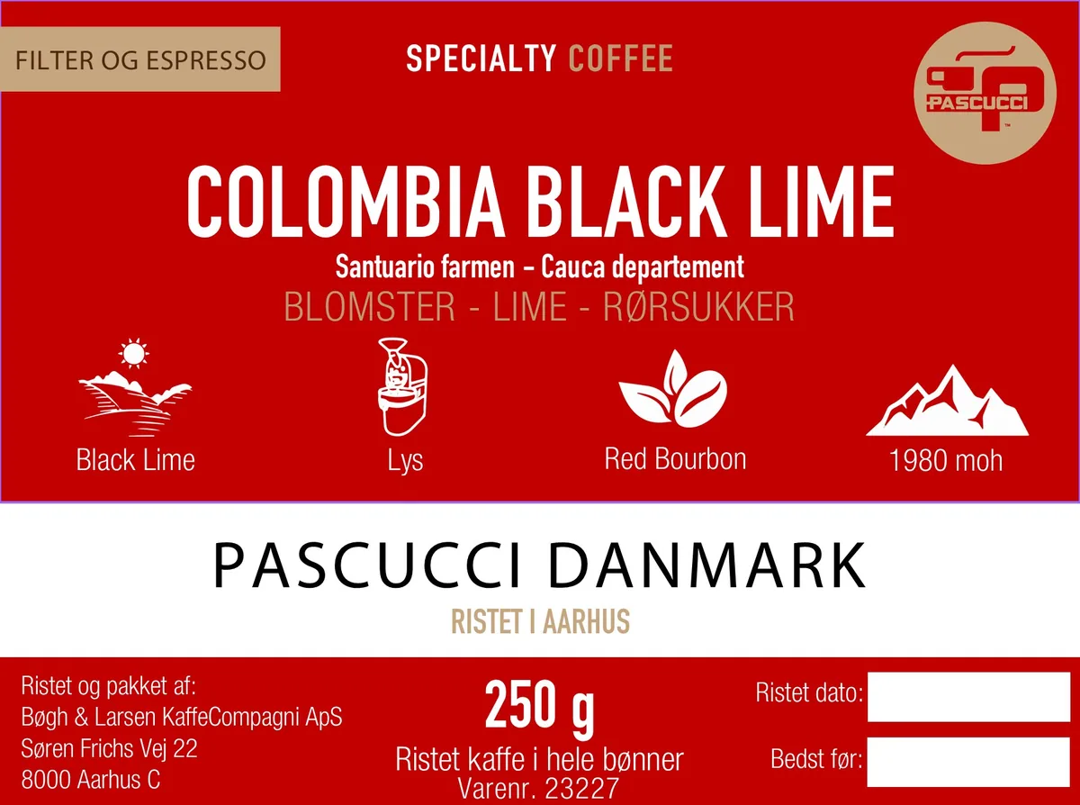 colombia black lime – santuario - colombia coffee by caffe pascucci // pascucci danmark