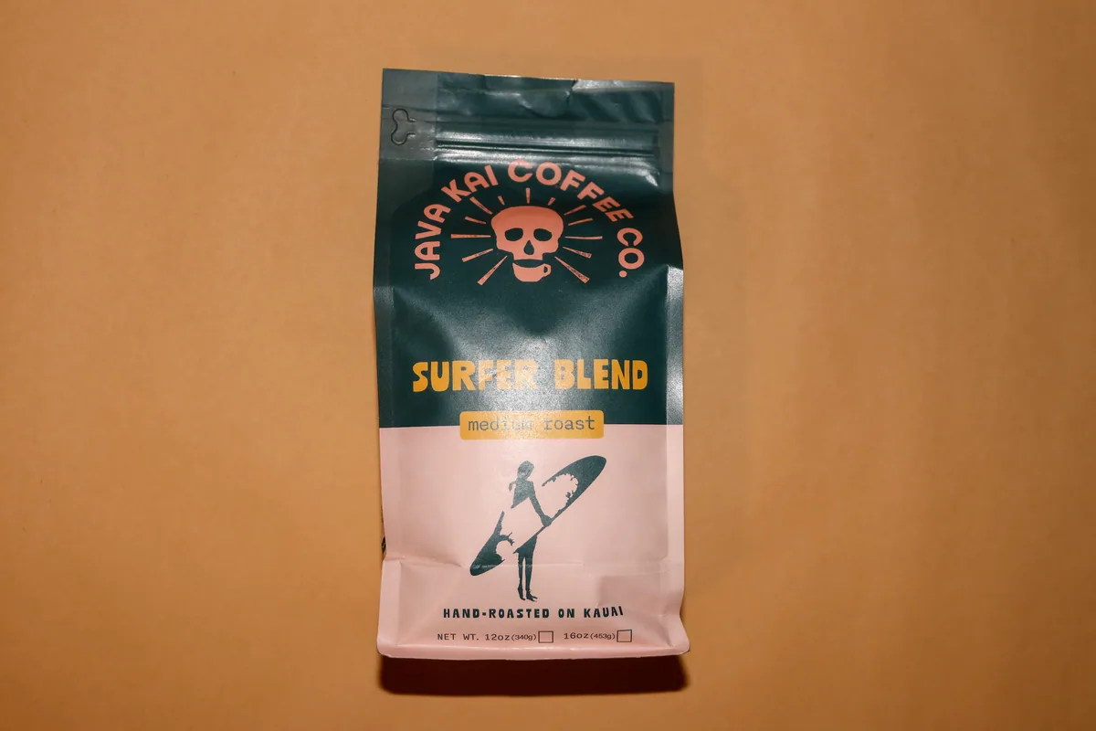 surfer blend beans coffee by java kai
