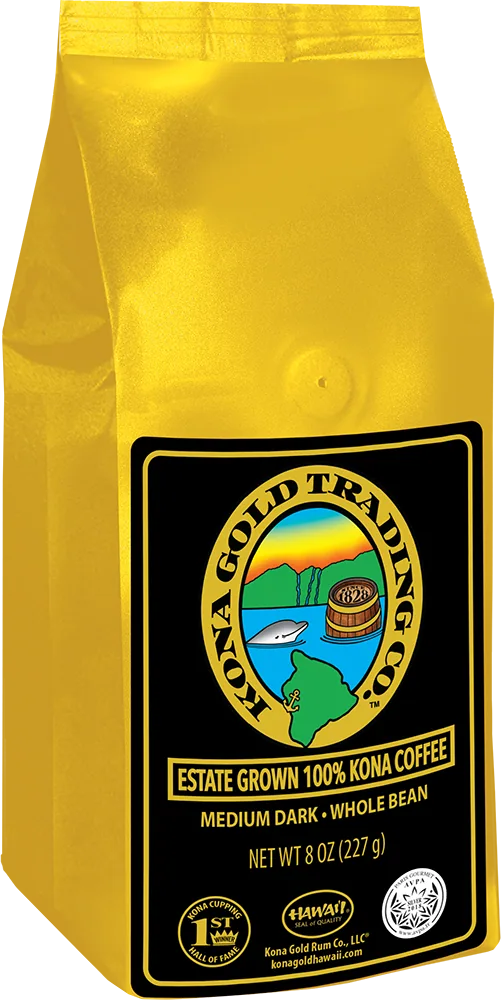 kona gold - medium/dark - whole bean (annual) coffee by buddha's cup kona coffee and tea farm