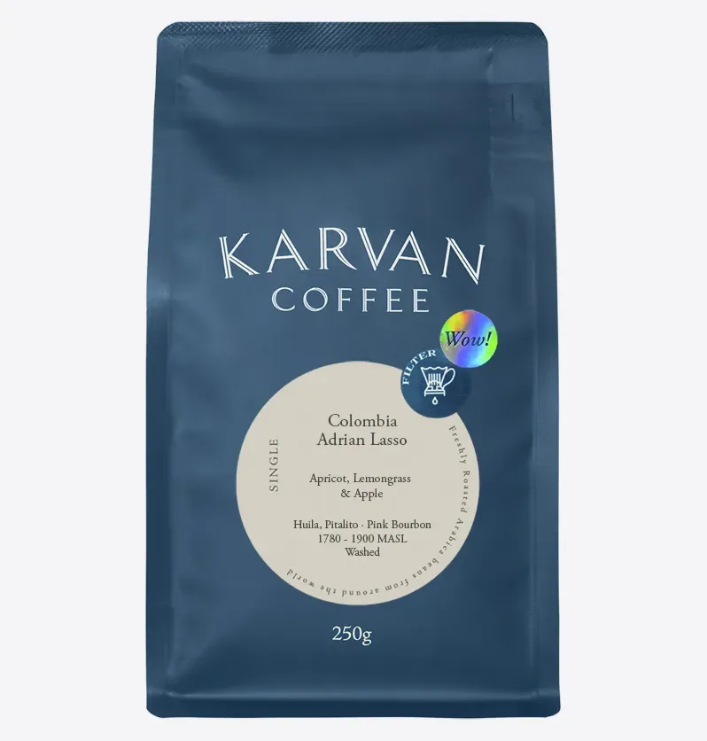 colombia adrian lasso wow | filter coffee by leaf bean machine