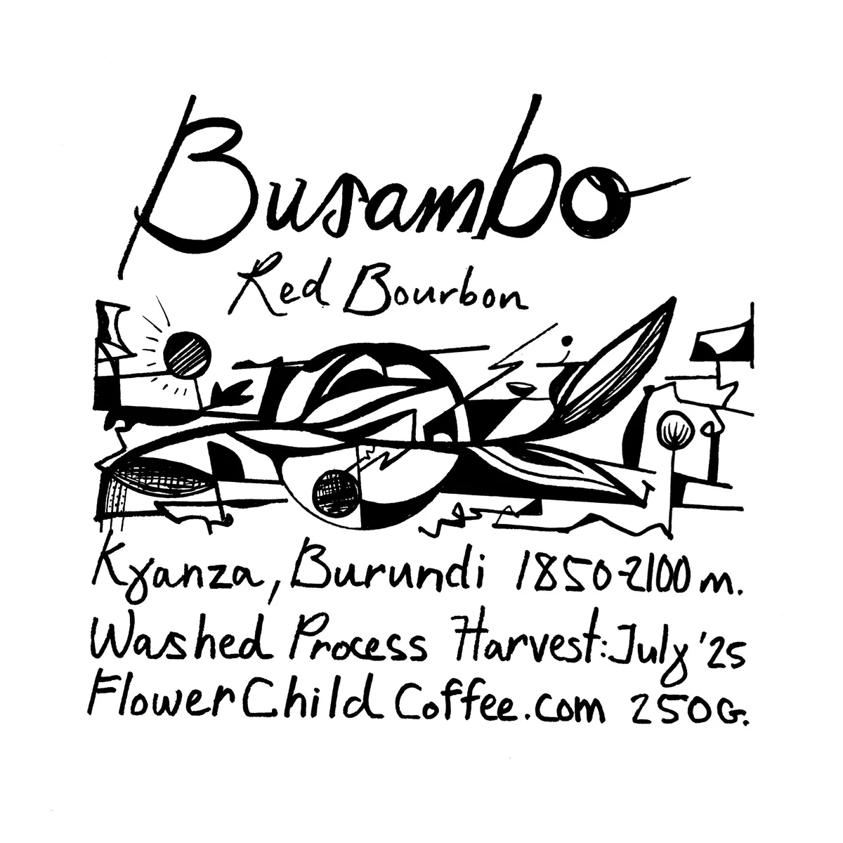 busambo - red bourbon - rwanda + burundi + tanzania coffee by flower child