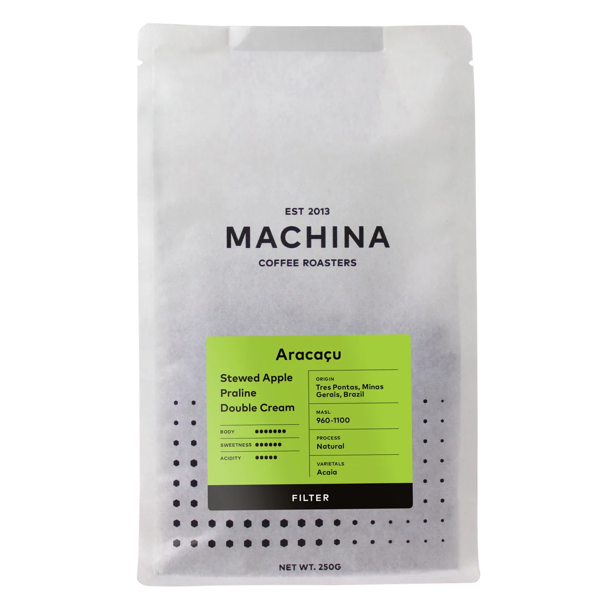 aracaçu, brazil - filter coffee by machina coffee - marchmont cafe