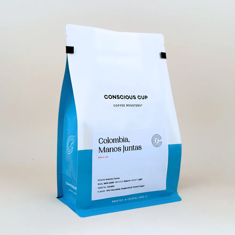 colombia, manos juntas coffee by conscious cup coffee roasters - crystal lake
