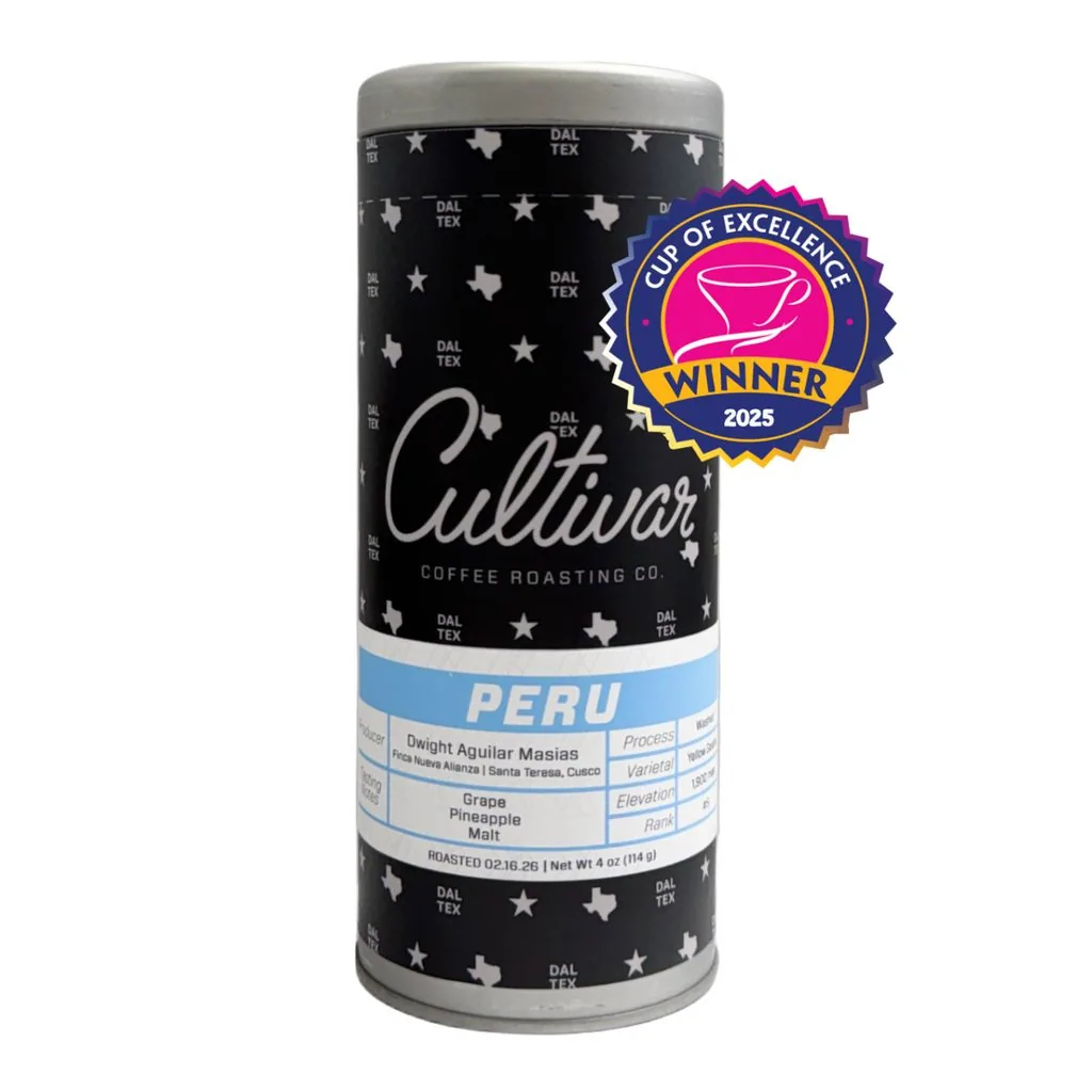 peru finca nueva alianza #5 cup of excellence competition winner coffee by cultivar coffee roasting co.