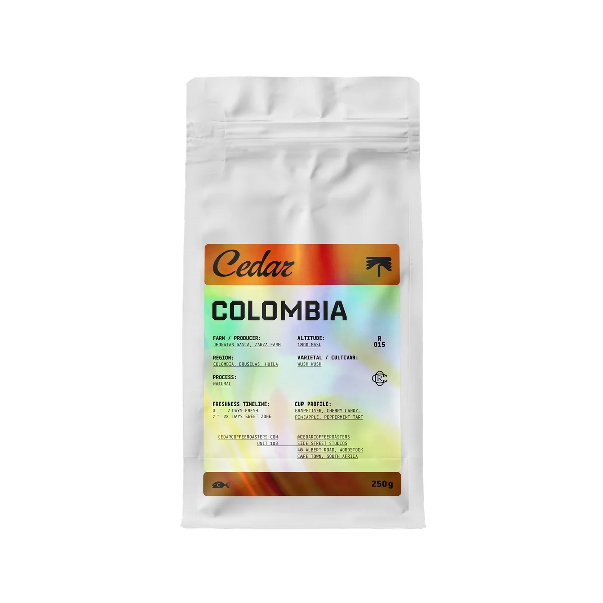 colombia zarza anaerobic natural - colombia coffee by cedar coffee roasters (roastery + store)