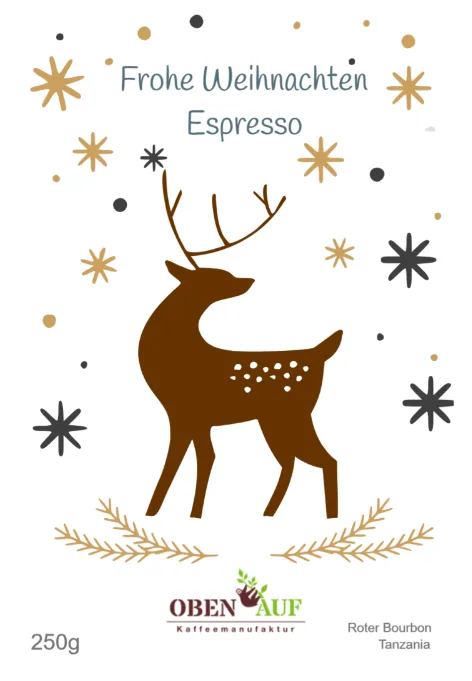 winter espresso ‘hirsch’ edition (espresso) coffee by obenauf kaffeemanufaktur gmbh (rösterei & kaffeemaschinen vertrieb + reparatur)