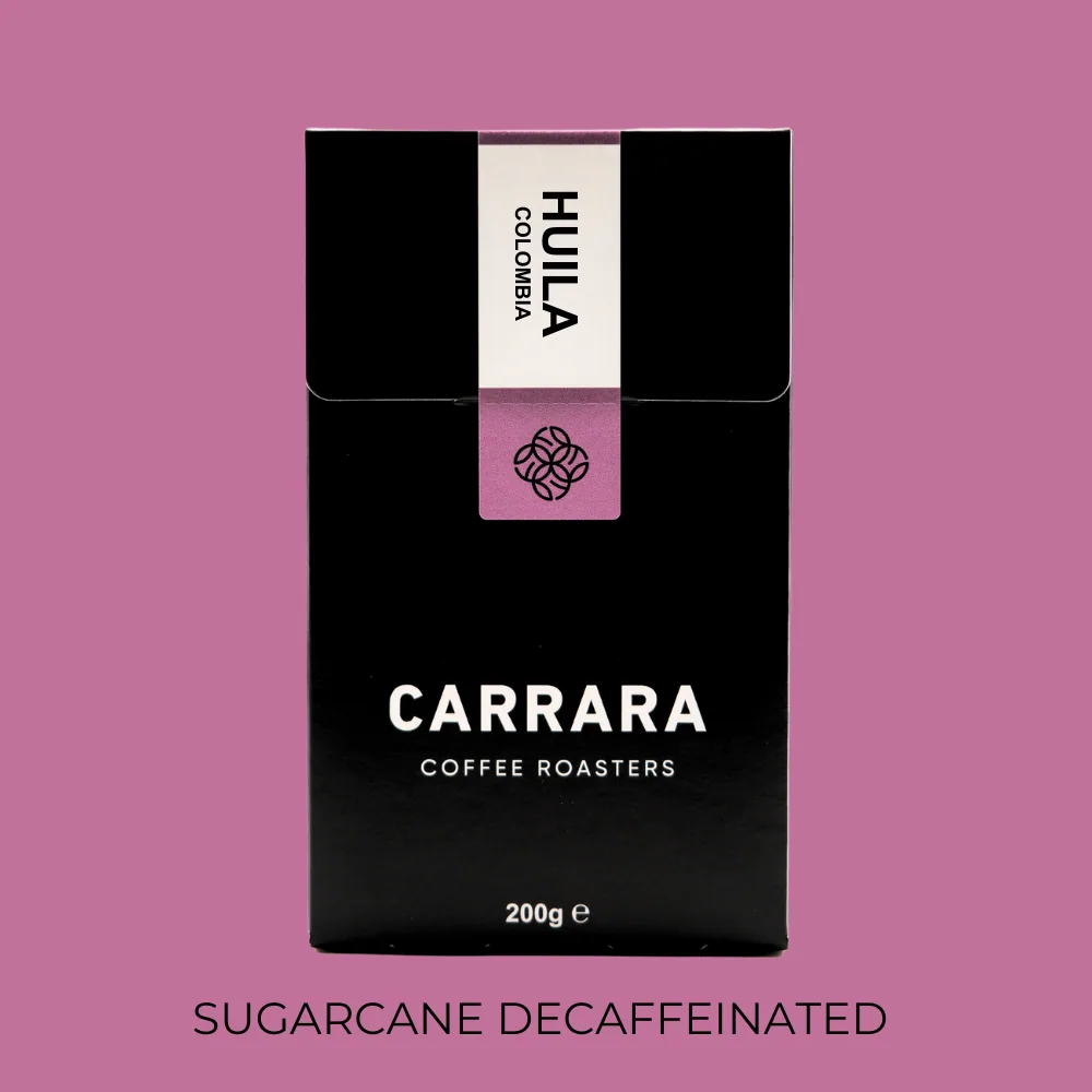huila, colombia - sugarcane decaffeinated coffee by carrara coffee roasters