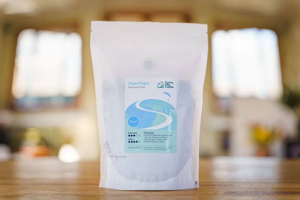 night flight, decaf - espresso/filter coffee by surrey hills coffee - roastery
