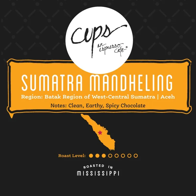 sumatra mandheling coffee by cups espresso cafe