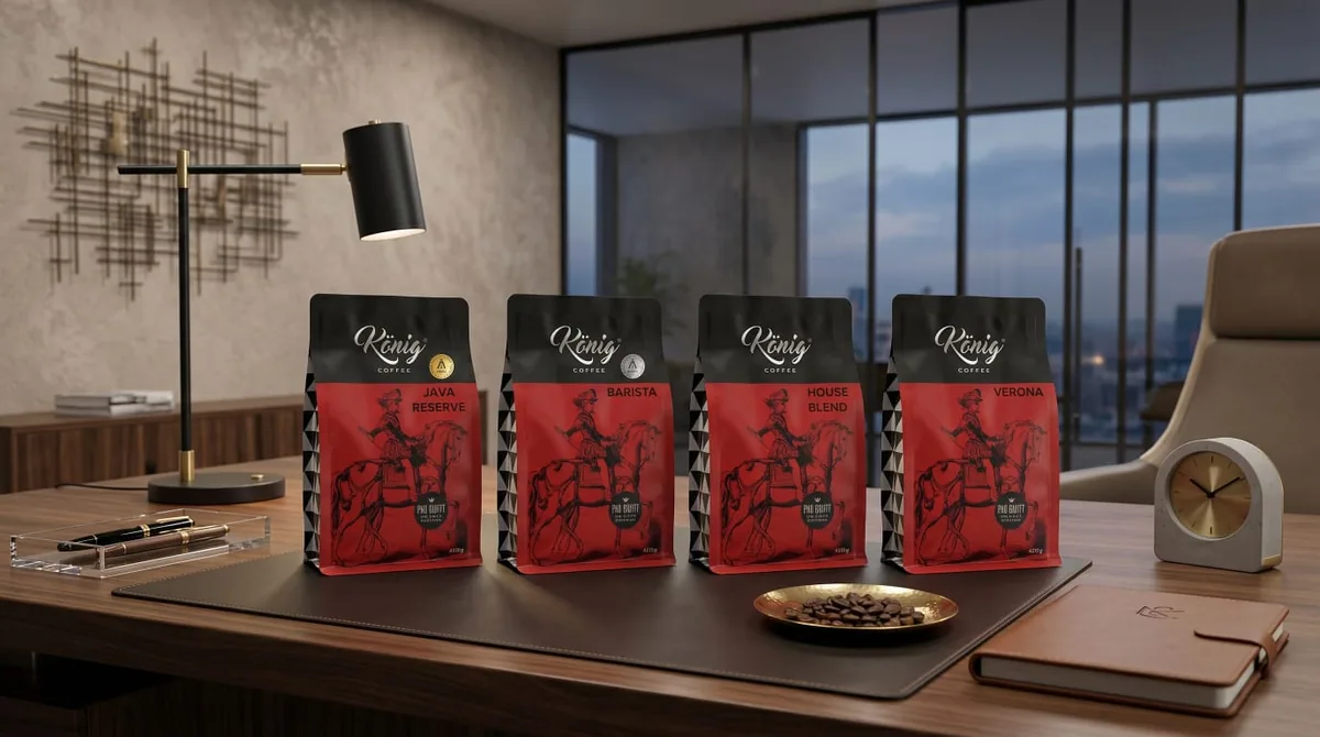 4 x 250g coffee beans – houseblend, java reserve, barista and verona - indonesia coffee by könig coffee - cape town roastery