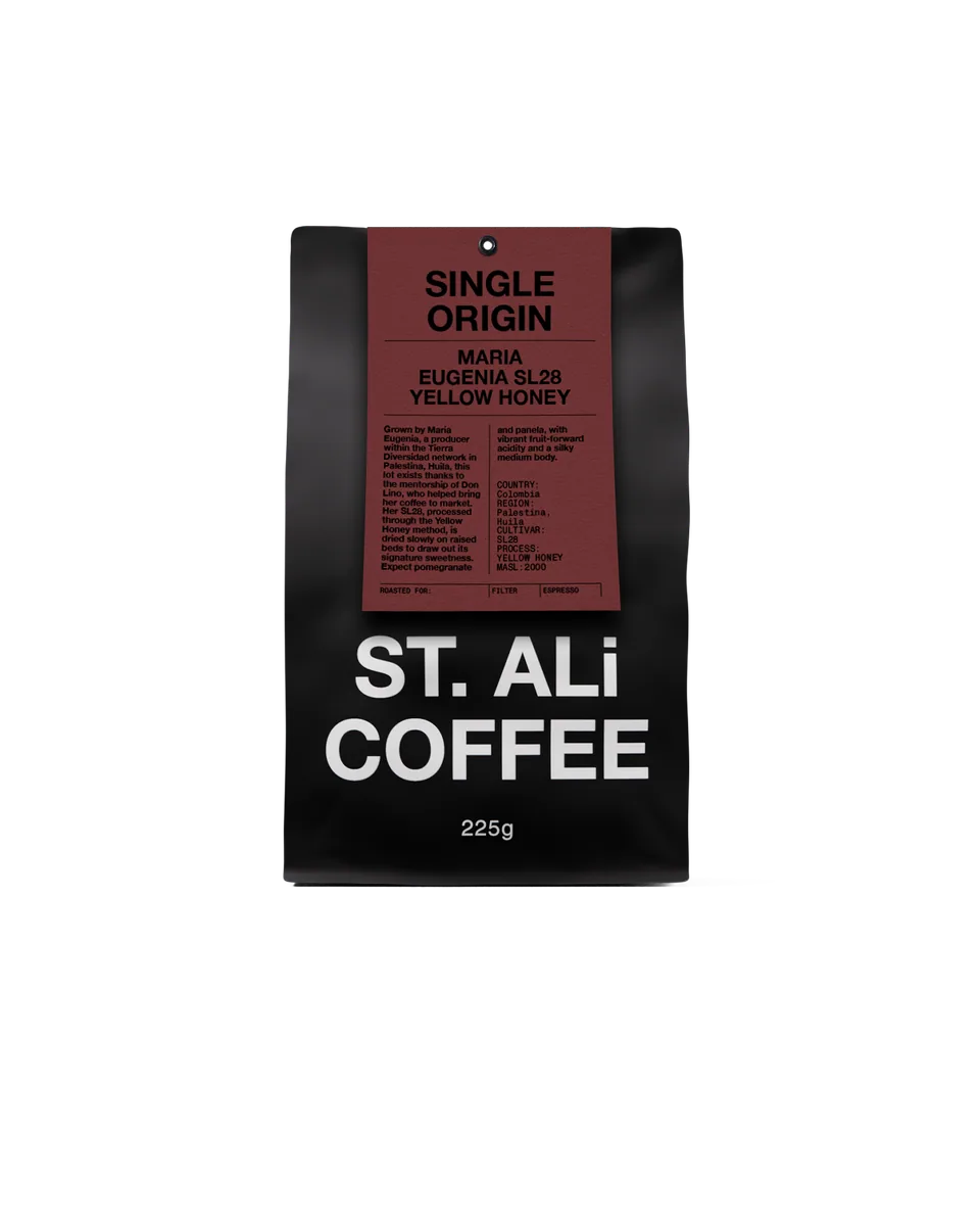colombia | maria eugenia sl28 yellow honey coffee by st. ali coffee roasters - south melbourne