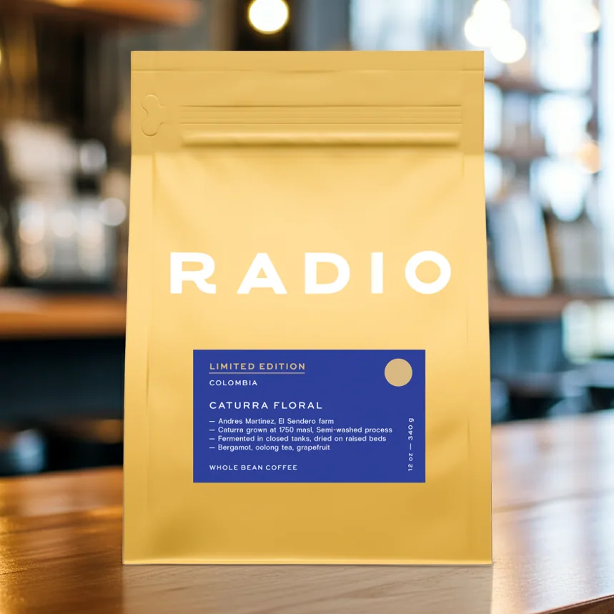 colombia: caturra floral coffee by radio roasters coffee