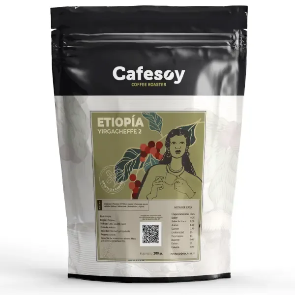 etiopía yirgacheffe 2 200 gr. – café de especialidad coffee by cafés cafesoy | café especialidad | tienda café online