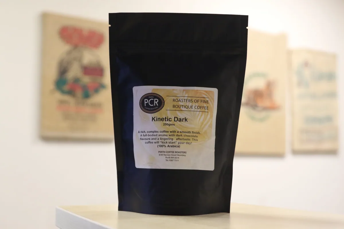 kinetic dark 250g beans coffee by perth coffee roasters
