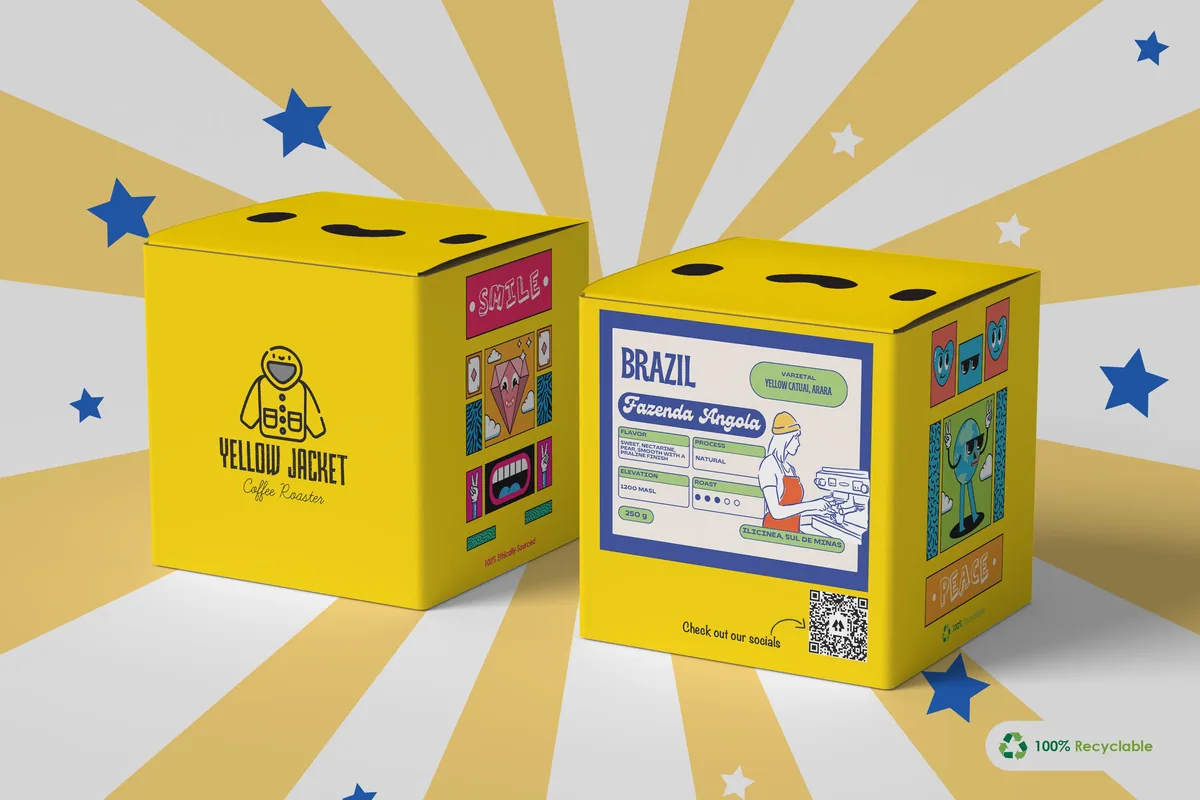 brazil - fazenda angola - natural coffee by yellow jacket coffee roaster
