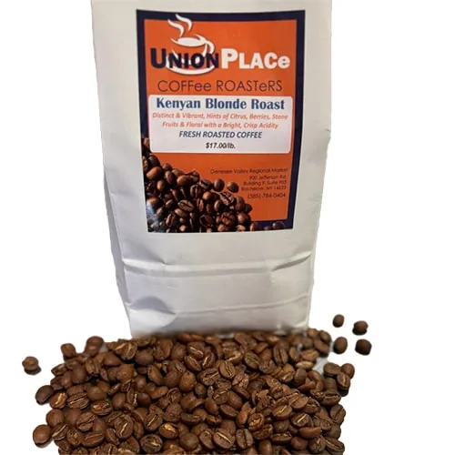 kenyan blonde light roast / washed arabica coffee by union place coffee roasters