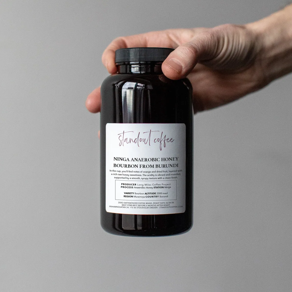 ninga anaerobic honey bourbon by long miles coffee project, burundi coffee by standout coffee