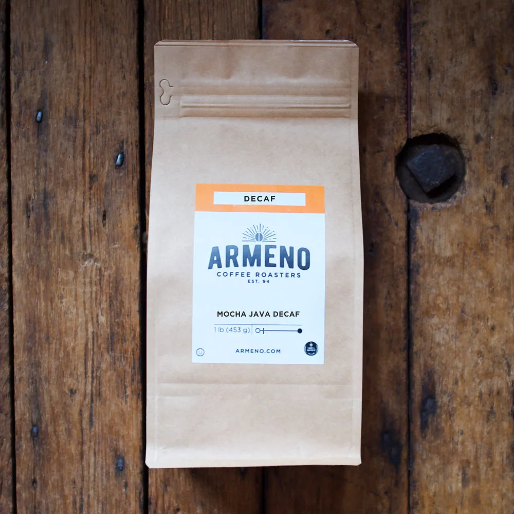 mocha java decaf coffee by armeno coffee roasters ltd