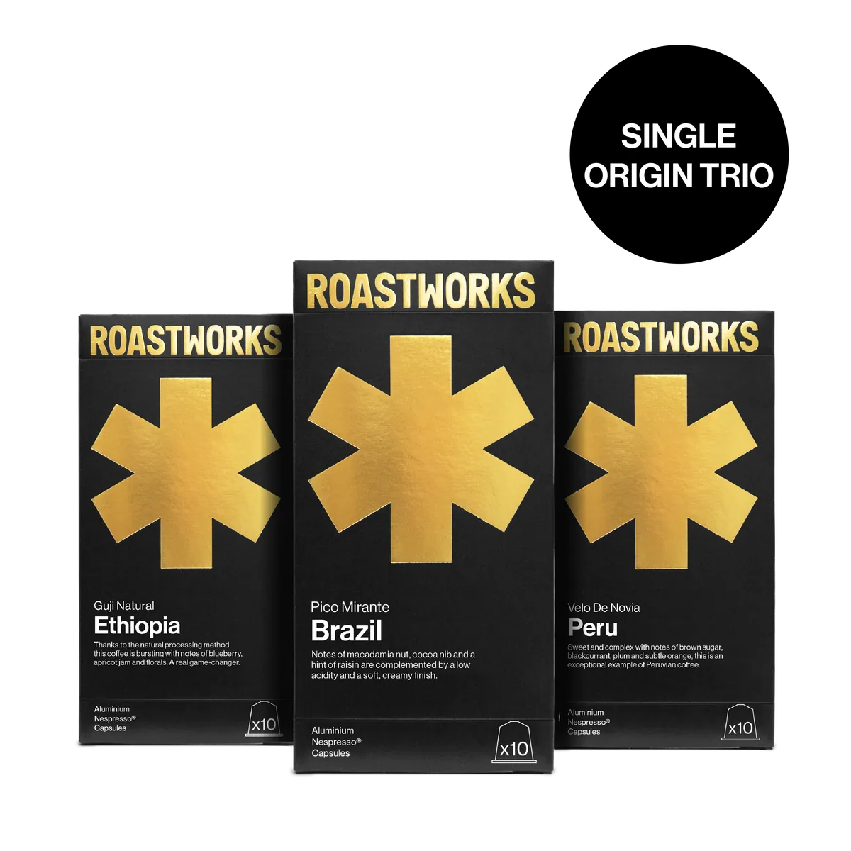 single origin trio coffee by roastworks coffee co