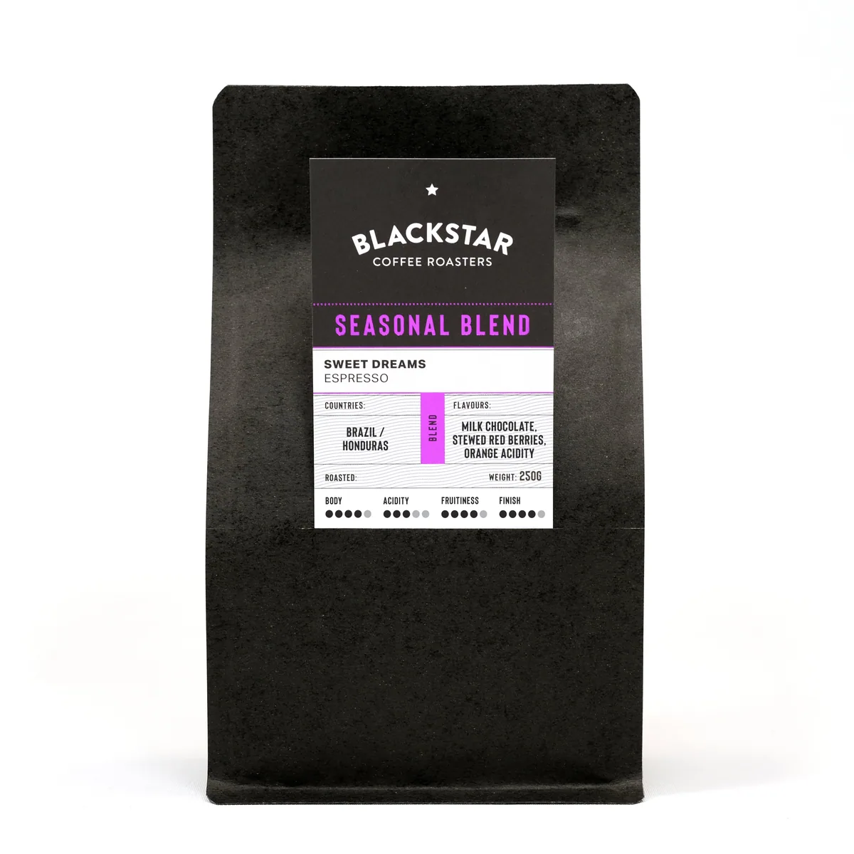 sweet dreams espresso premium blend coffee by blackstar coffee roasters - west end