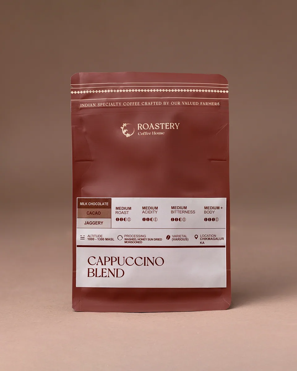 cappuccino blend coffee by roastery coffee house ! kolkata