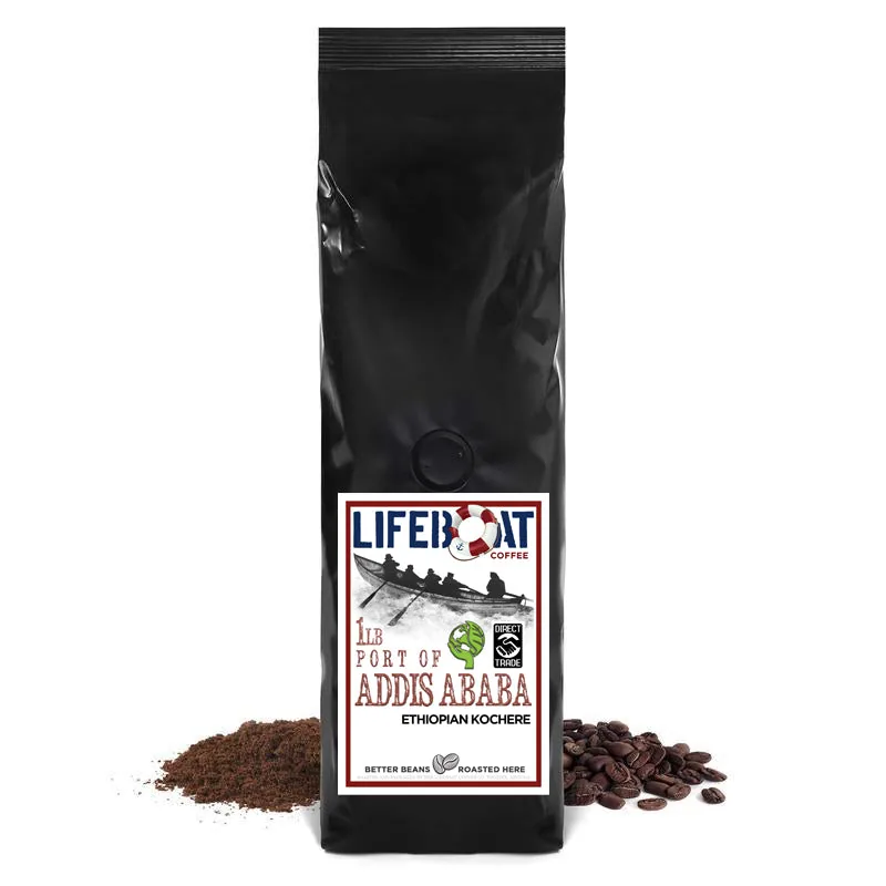 5lb port of addis ababa ethiopian farm-direct rare kochere coffee by lifeboat coffee co