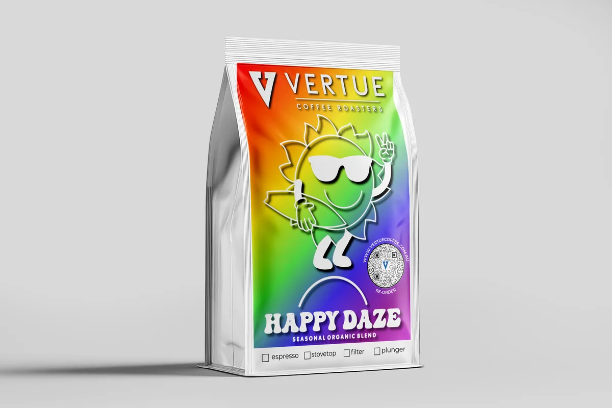 happy daze espresso blend coffee by vertue coffee roasters